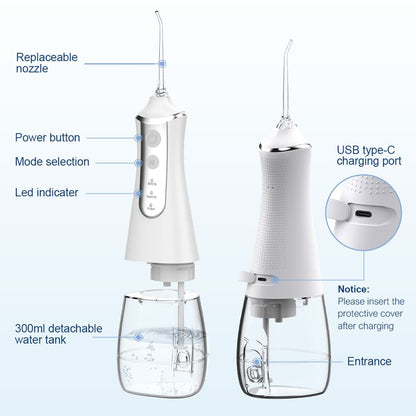 Belro Dental Jet Hydropulseur showing a handheld oral irrigator with water stream for effective dental cleaning.