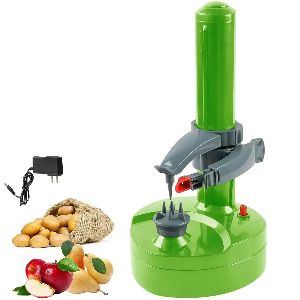 Belro automatic electric potato peeler in use, showcasing stainless steel peeling drum and ergonomic design for efficient kitchen prep.