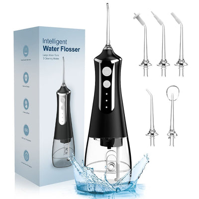 Belro Dental Jet Hydropulseur showing a handheld oral irrigator with a nozzle and control buttons for effective dental cleaning.
