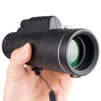 Belro Starscope HD Monocular with smartphone holder and tripod, waterproof high-power telescope, ideal for outdoor viewing.