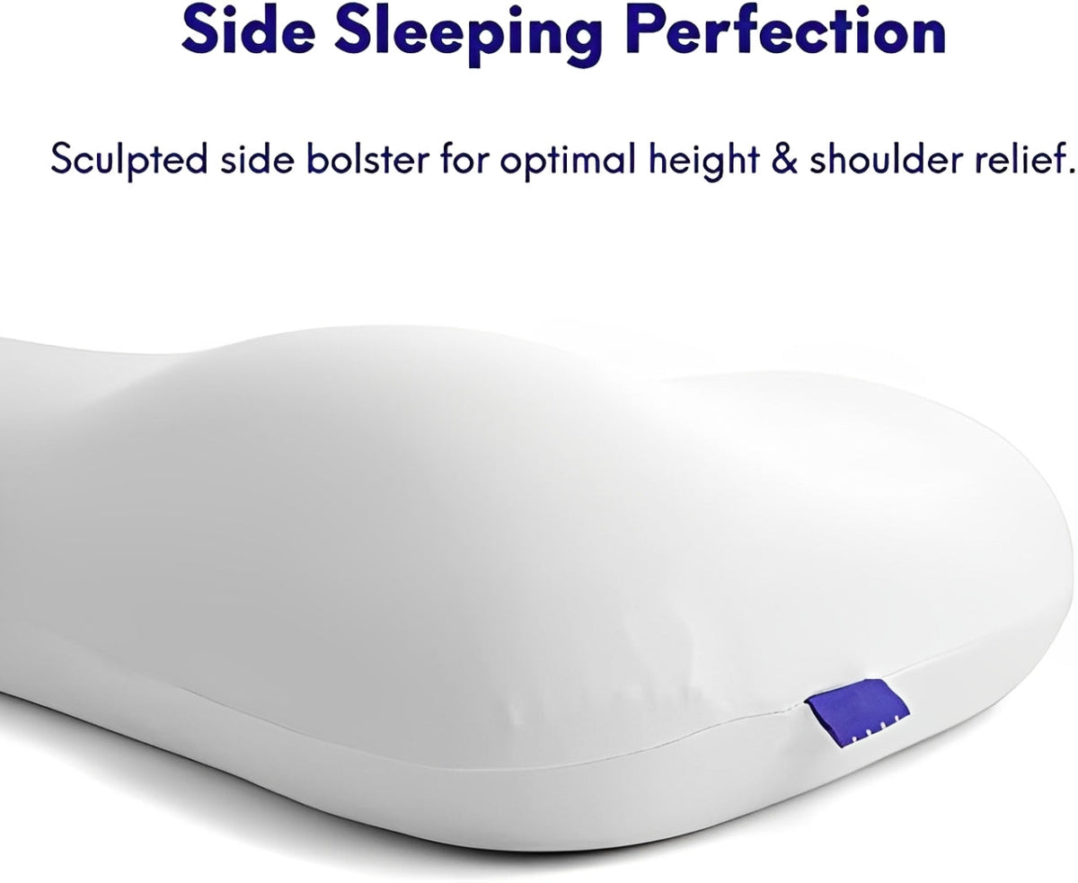 Belro Travel Deep Sleep Pillow and Side Sleeper Pillow, ergonomic design with soft fabric for restful sleep during travel.