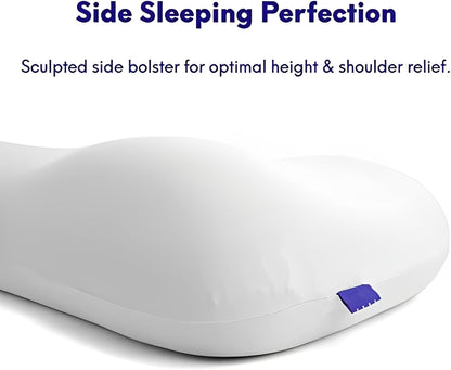 Belro Travel Deep Sleep Pillow and Side Sleeper Pillow, ergonomic design with soft fabric for restful sleep during travel.