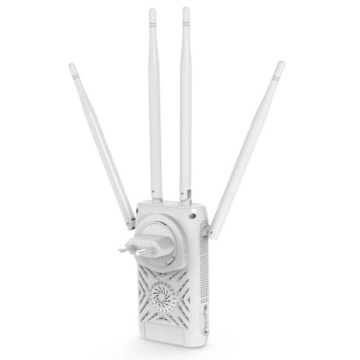 Belro wireless plug-in WiFi internet repeater signal booster extender for improved wireless range.
