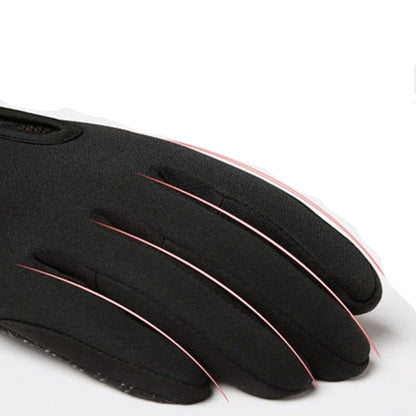 BowLift waterproof windproof thermal touchscreen gloves for outdoor winter activities, featuring a durable black design with reinforced palms.