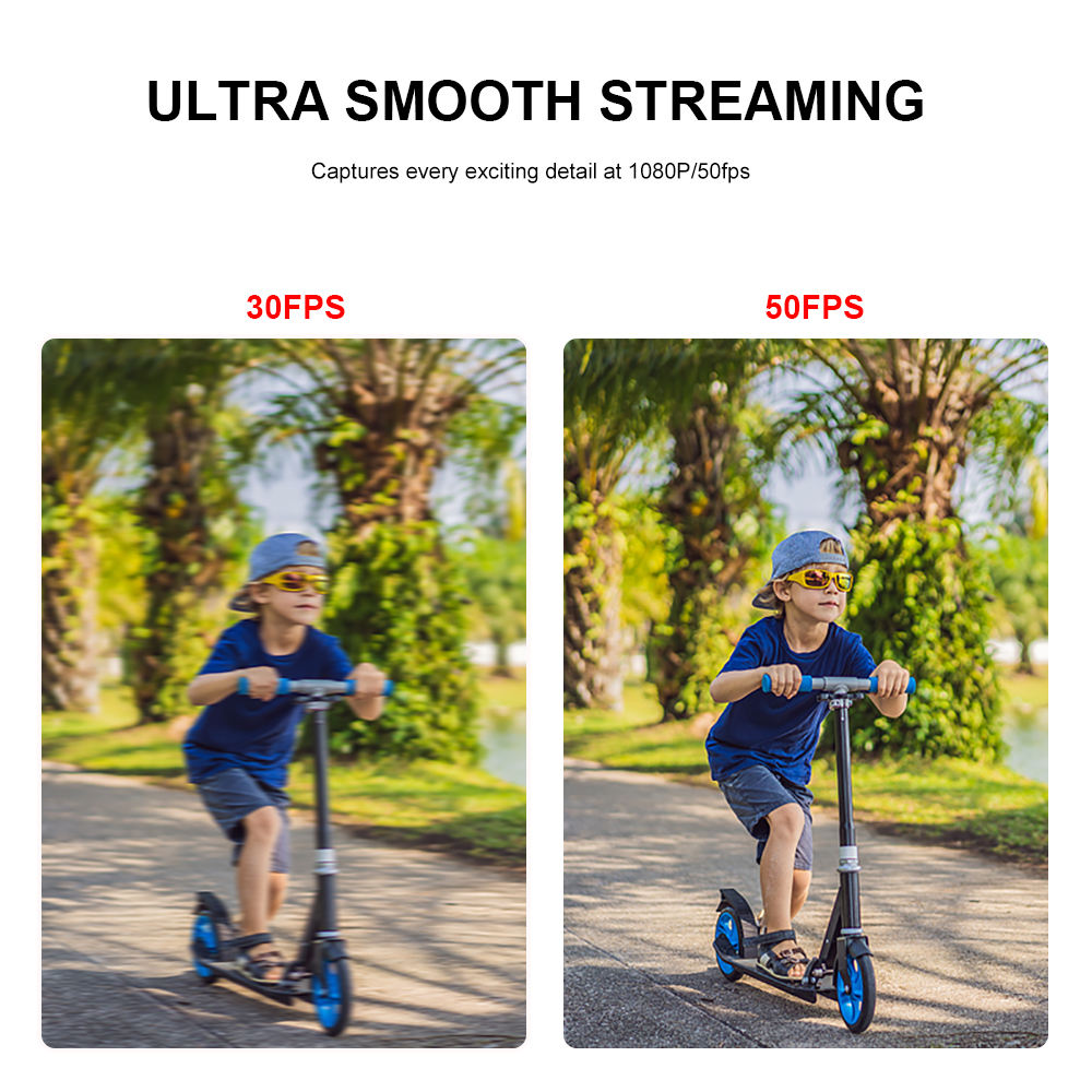 Belro 4K Ultra High Resolution Webcam showing a sleek black camera with adjustable lens and built-in microphone on a white background.