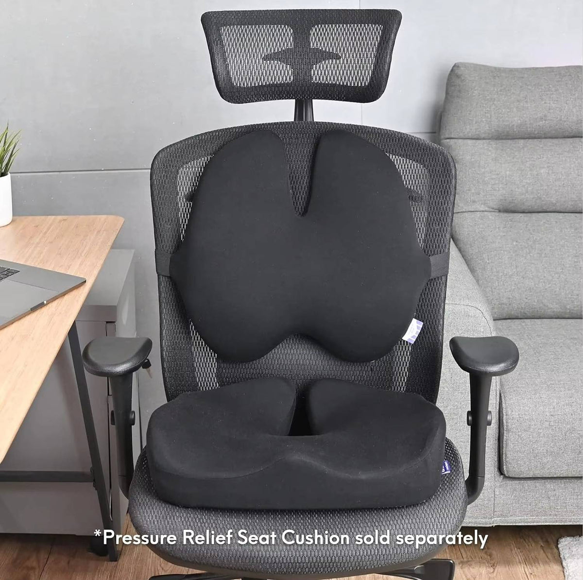 Belro back relief lumbar pillow for support, designed to improve posture and comfort for back pain relief.