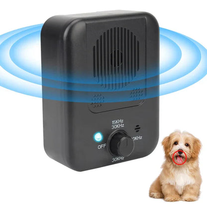 Belro dog anti barking device in black, compact design for pet training, suitable for reducing excessive barking in dogs.