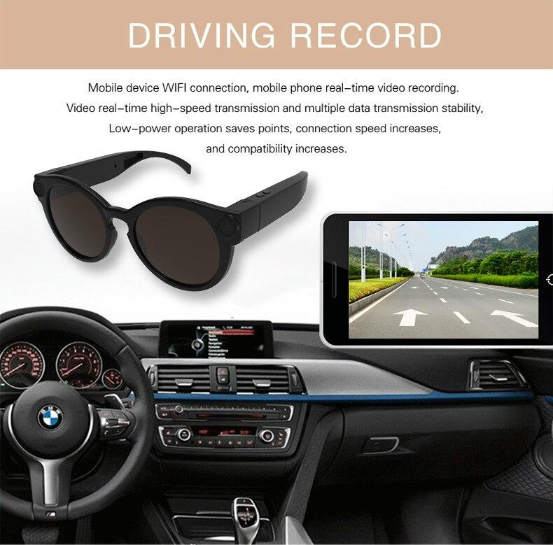 Belro Bicycling Glasses with built-in WiFi mini camera, HD 1080P DVR, video and audio recorder, stylish electronic accessories