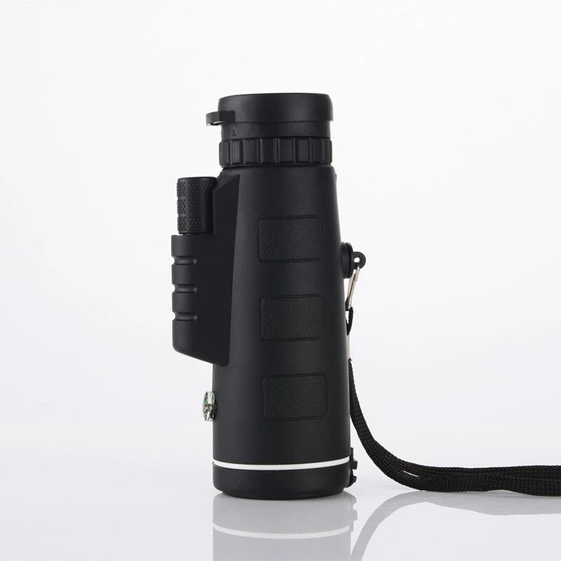 Belro Starscope HD Monocular with smartphone holder and tripod, waterproof high-power telescope for outdoor viewing.