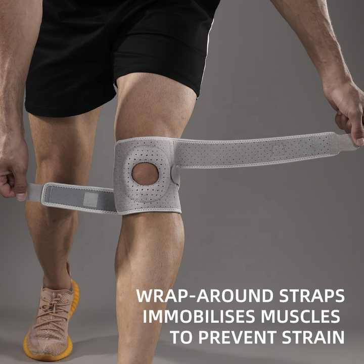 Belro knee brace accessory with adjustable straps, designed for support and comfort during physical activity.