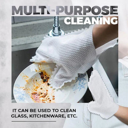 Belro dust removal gloves for cleaning, showing the gloves' textured surface and flexible fit for home and garden dusting tasks.