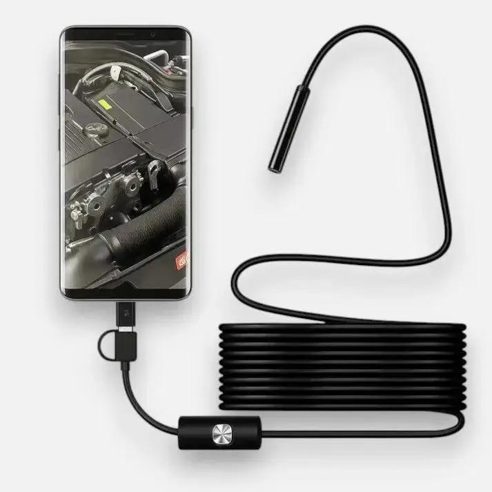 Mivoza HD inspection camera endoscope with waterproof probe, flexible pipe and wall access, for electronics and plumbing inspections.