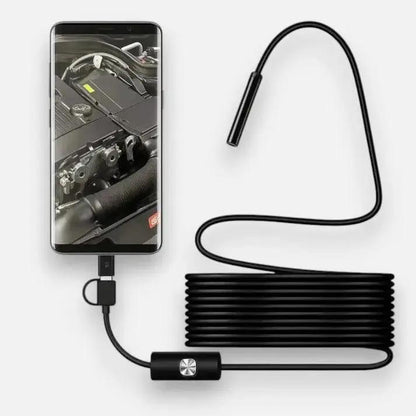 Mivoza HD inspection camera endoscope with waterproof probe, flexible pipe and wall access, for electronics and plumbing inspections.