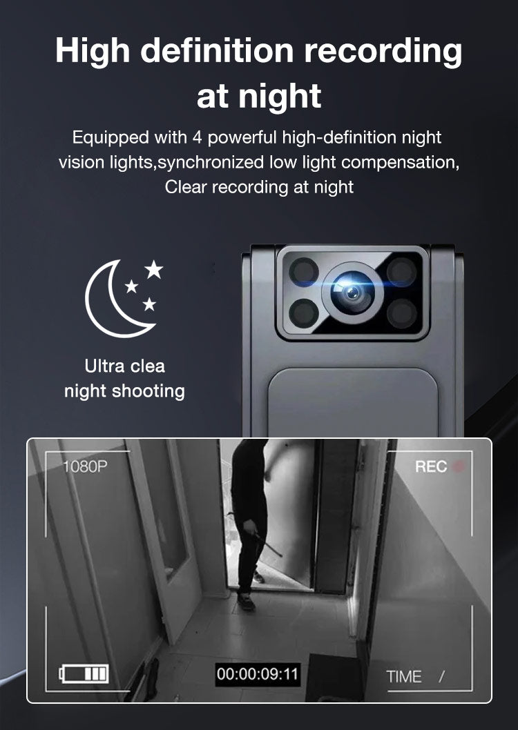 Belro mini body worn camera with audio, compact HD camcorder for discreet recording, shown in close-up view.