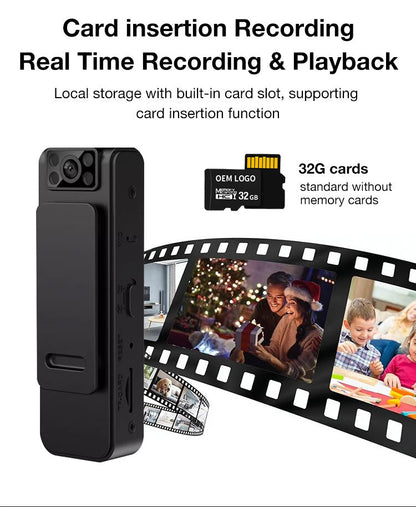 Mini Body Worn Camera with Audio by Belro, showing compact design and built-in microphone for discreet recording.