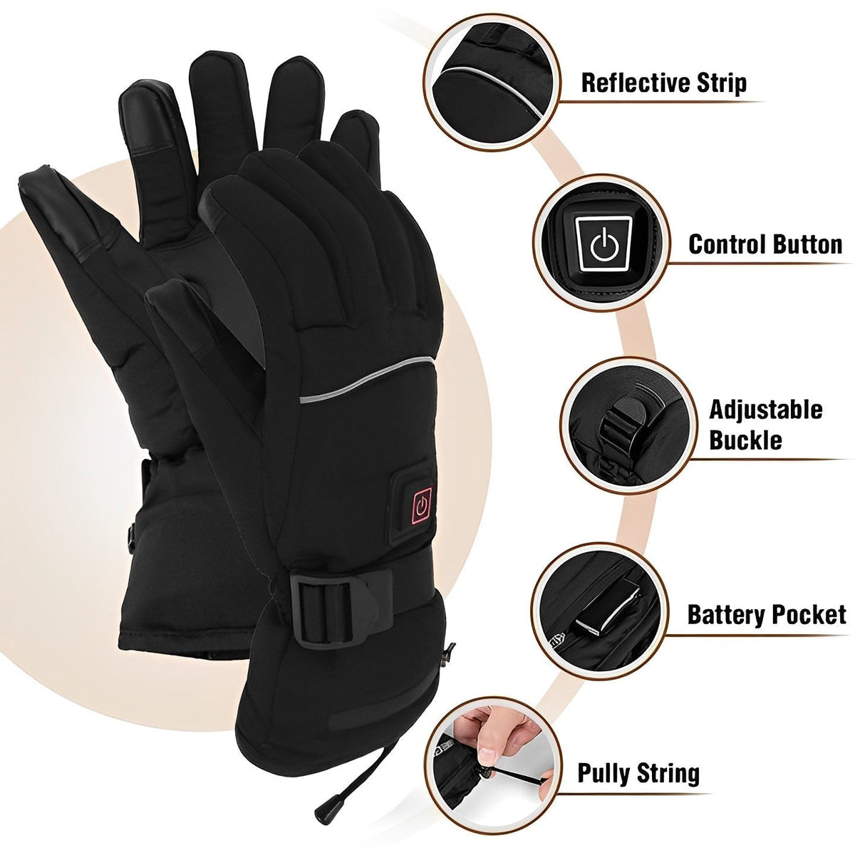 Belro heated gloves as stylish winter accessories with built-in heating elements for warmth and comfort.