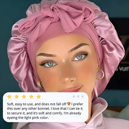 Belro All-Night Silk Bonnet for hair protection and gentle sleep, smooth, soft silk material, ideal for hair care.