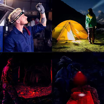 Belro head flashlight with adjustable strap and bright LED light for hands-free illumination in outdoor or work settings.
