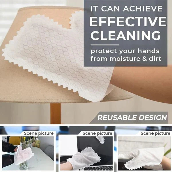 Belro Dust Removal Gloves for cleaning, showing soft fabric with textured surface designed for dusting and cleaning tasks.