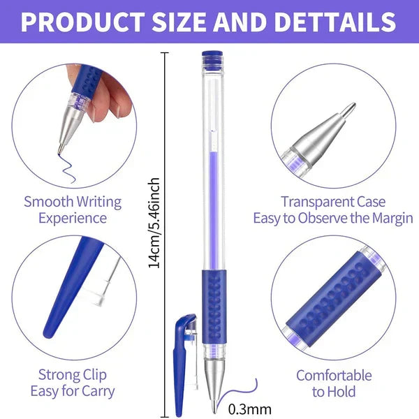 Set of 16 Belro heat erasable fabric marking pens for men's clothing, featuring fine tips and clear markings on fabric surfaces.