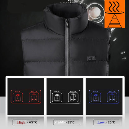 Belro heated gilet for men, lightweight activewear with integrated heating panels, designed for outdoor warmth and comfort.