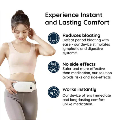 Belro heating pad for menstrual pain relief, soft fabric cover, designed to soothe menstrual discomfort and reduce pain.