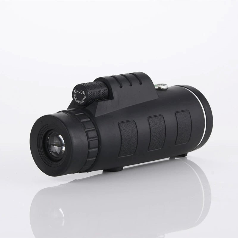 Belro Starscope HD Monocular with smartphone holder and tripod, waterproof high-power telescope for outdoor viewing.
