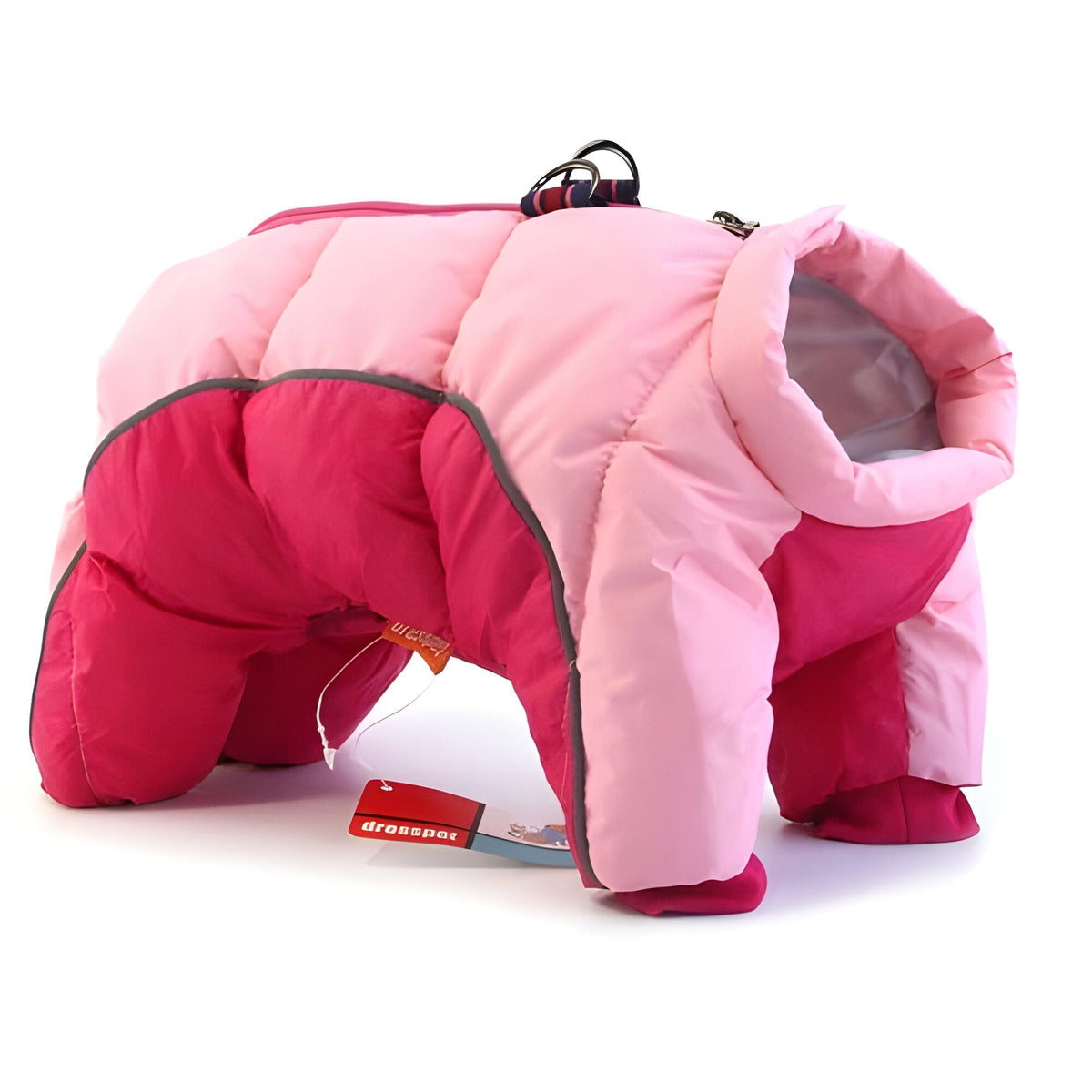 Water-resistant Belro dog parka coat with adjustable hood and reflective details, perfect for outdoor walks in wet weather.