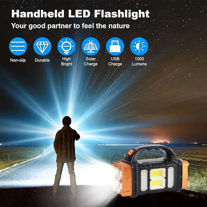 Belro LED flashlight torch with adjustable focus and durable body, ideal for outdoor and emergency lighting.