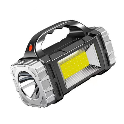 Belro LED flashlight torch with a durable black body and adjustable focus, ideal for outdoor and emergency lighting.
