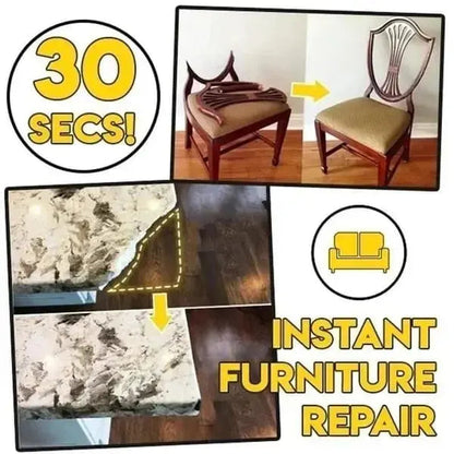 Mivoza multi-purpose repair glue bonding wood, glass, and ceramic with extra adhesive pack in a home repair setting