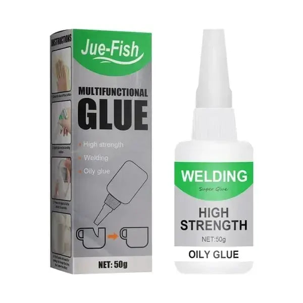 Mivoza multi-purpose repair glue bonding wood, glass, and ceramic surfaces with a strong hold, includes free extra pack for home repairs.