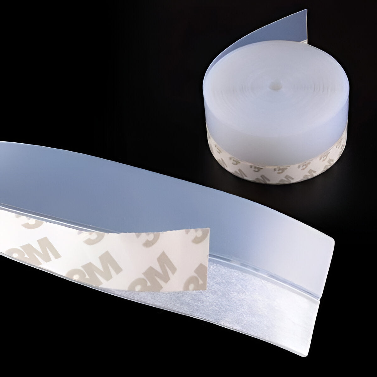 Belro self-adhesive door seal attached to a door frame, made of flexible material for sealing gaps and improving insulation.