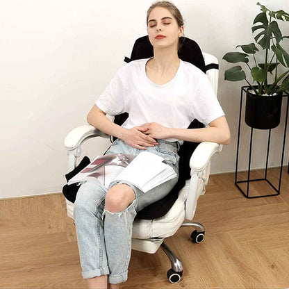 Belro massage chair cushion with heated neck pillow, electronic personal care massager for relaxing comfort and neck warmth.