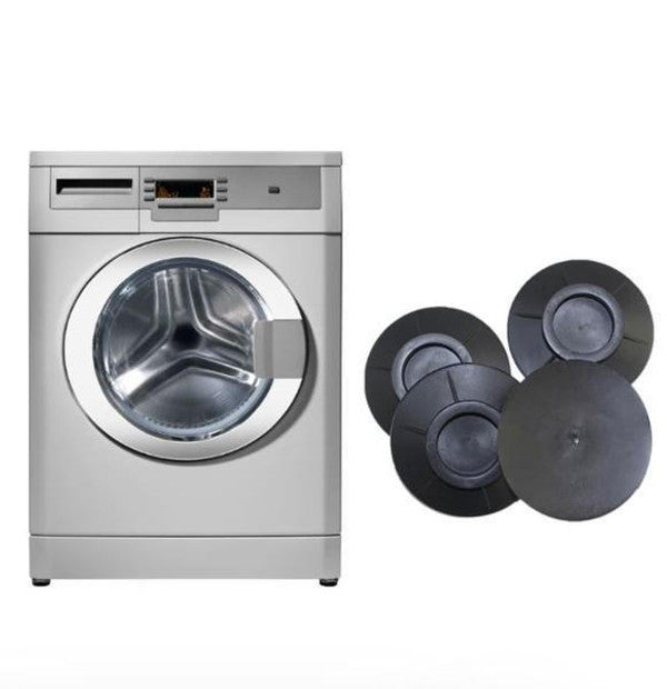 Belro anti-vibration pads for washing machines, durable rubber pads reducing noise and movement, suitable for home laundry appliances.