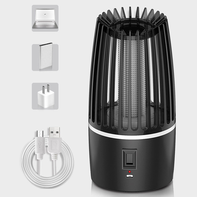 Belro 2-in-1 rechargeable mosquito killer for outdoor use, featuring UV light trap and fan for mosquito elimination.