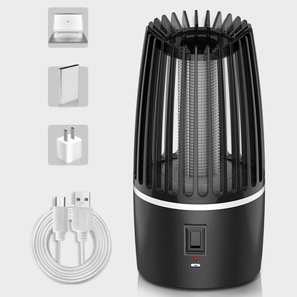 Belro 2-in-1 rechargeable mosquito killer for outdoor use, featuring UV light trap and fan for mosquito elimination.