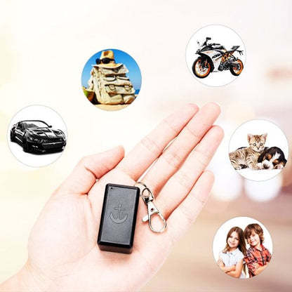Belro Mini GPS Spy Tracker showing compact electronic device with antenna and LED indicators for discreet GPS tracking.