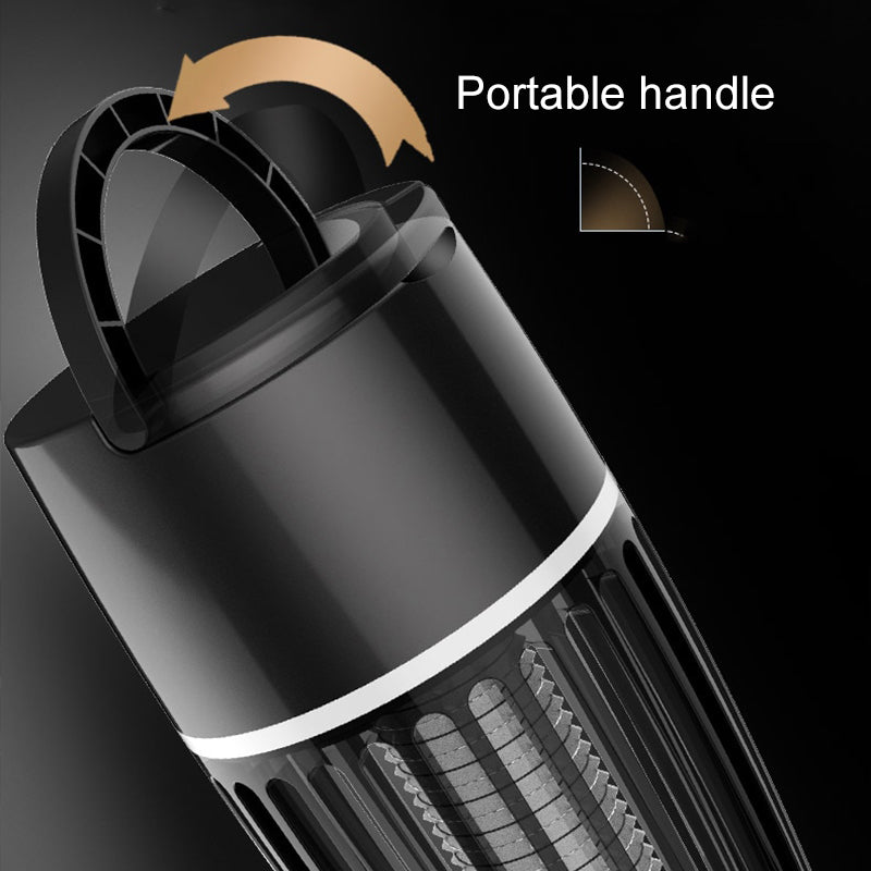 Belro 2-in-1 rechargeable mosquito killer for outdoor use, featuring UV light and fan to attract and trap insects effectively.