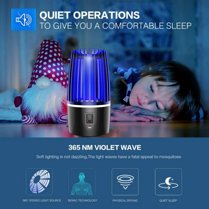 Belro 2-in-1 rechargeable mosquito killer device for outdoor use, featuring a sleek design and UV light mosquito trap.