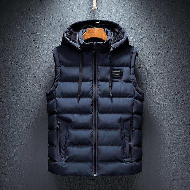 Belro plain hooded vest showing front view with adjustable drawstrings and ribbed hem, casual clothing for layering.