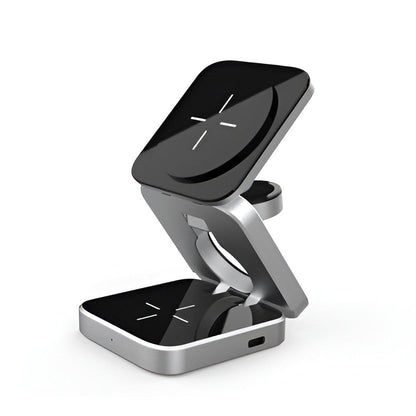 Belro 3-in-1 wireless charger for electronics, showing a sleek charging pad with multiple device placements.