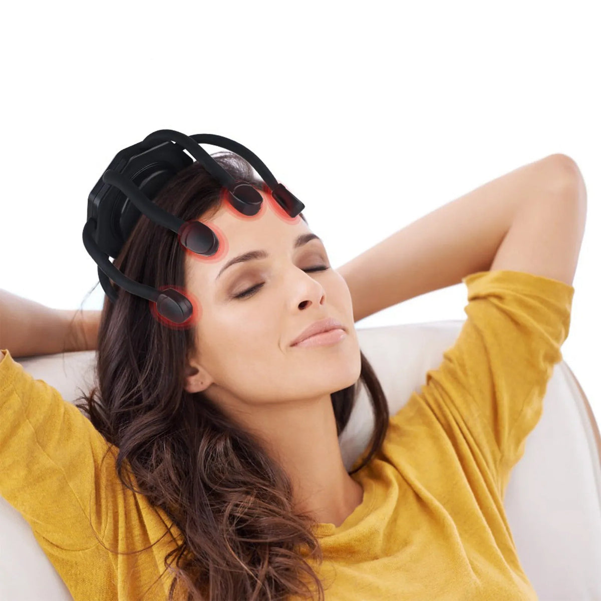 Belro octopus head massager with multiple flexible arms for relaxing scalp massage, electric personal care appliance.