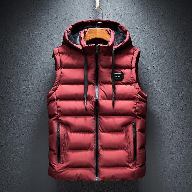 Belro plain hooded vest displayed on a hanger, showcasing its simple design and soft fabric for casual and layered outfits.
