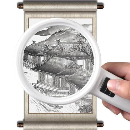 Belro 30x optical magnifier with LED light, handheld device for detailed viewing of small objects and fine details.