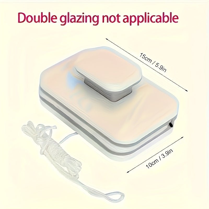 Belro double-sided magnetic window squeegee for double glazing, tool for cleaning and drying large glass surfaces efficiently.