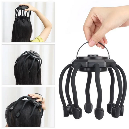 Belro octopus head massager with multiple flexible arms and textured nodes for soothing scalp relaxation.