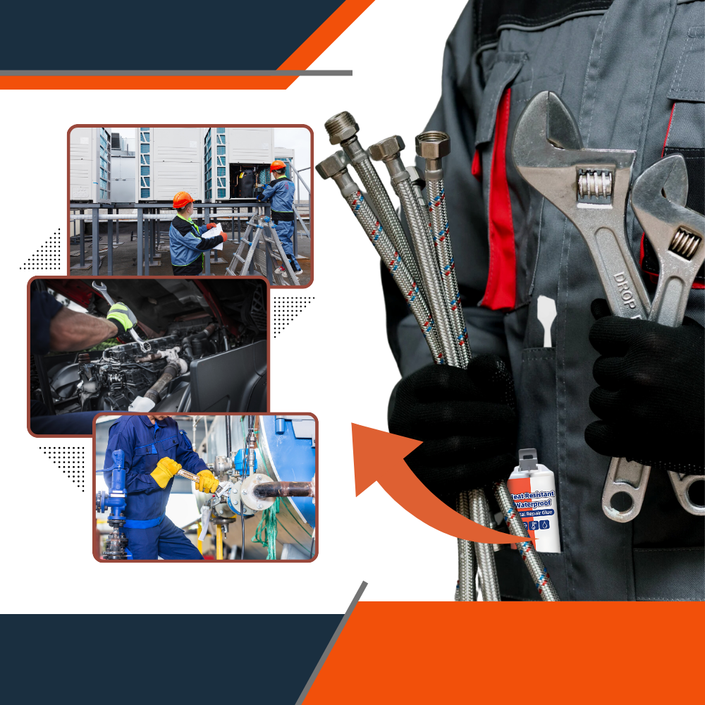 Belro waterproof metal repair glue with strong adhesive properties, suitable for home and garden decor projects.