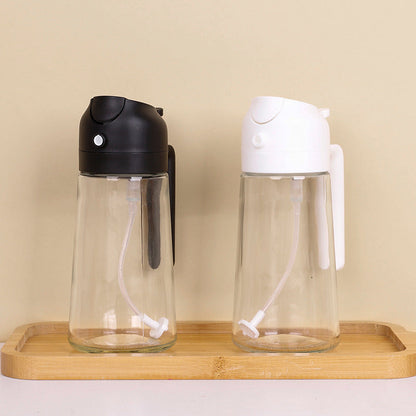 Belro 2-in-1 oil spray bottle for electronics, showing a clear plastic spray bottle with a black nozzle and label.