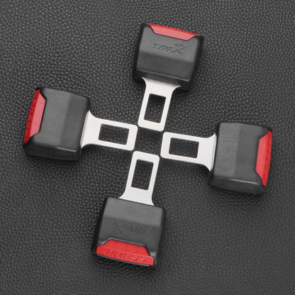 Belro 2-Pack Car Seat Belt Clip Extenders for men, showing secure attachment and metal clips on a vehicle seat belt.
